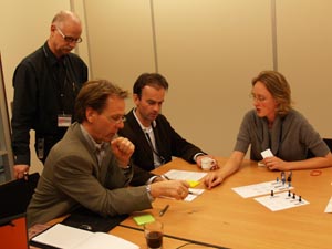 focus group playing the paper-based game